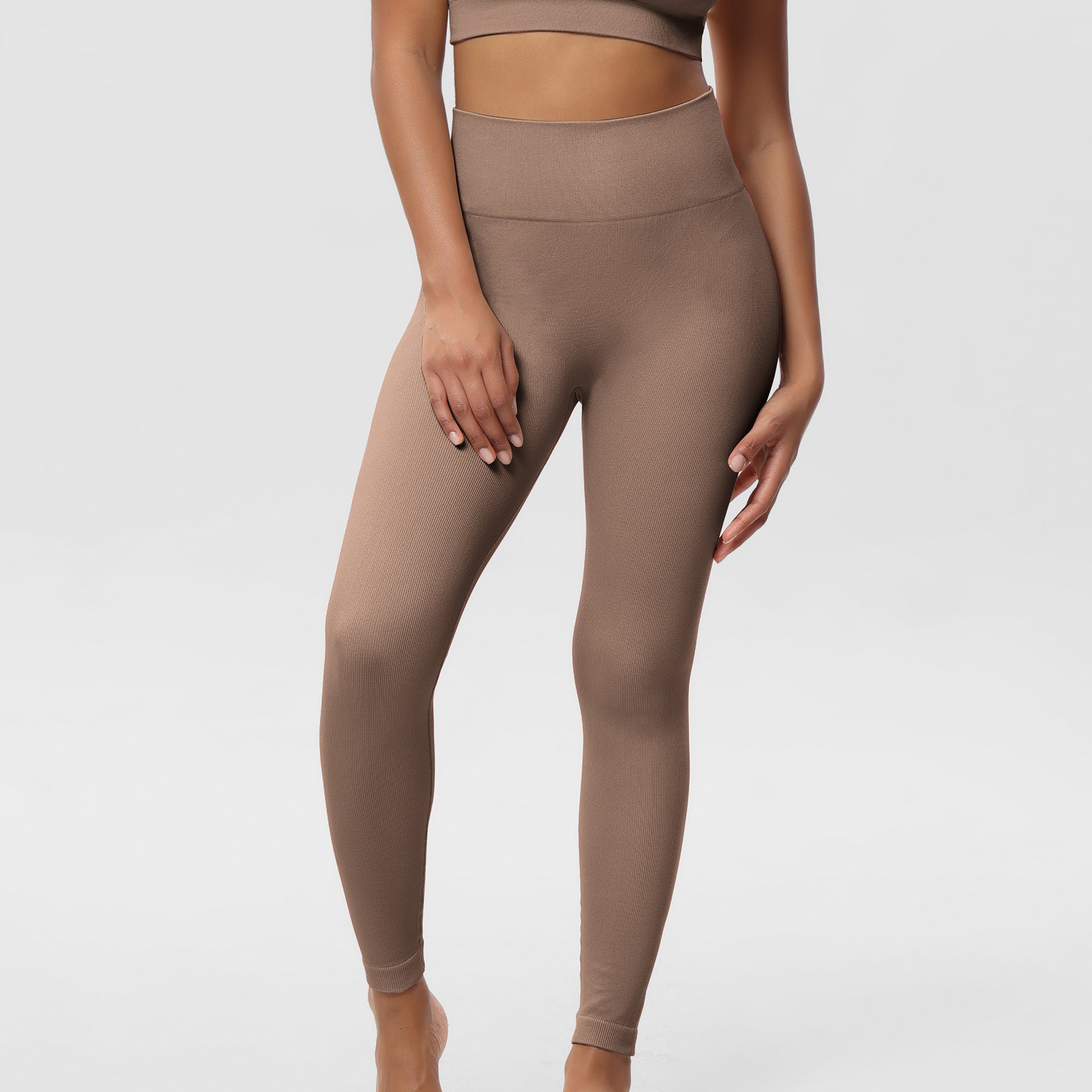 Summer Outer Wearing Non-awkward Line Sports Yoga Seamless Hip Lifting Leggings Women's High Waist Hip Abdominal Tucking Pants