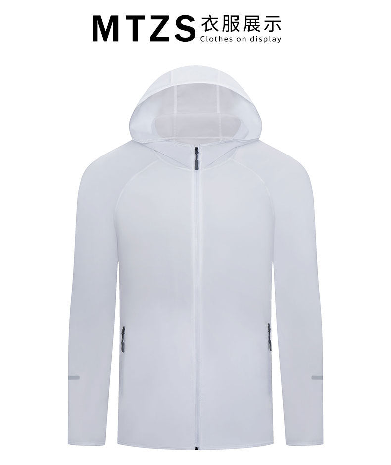 Cross-Border Men's and Women's Running Stylish Windbreaker Outdoor Sports Hooded Jacket Lightweight Breathable Long-Sleeve Casual Zip-Up Shirt