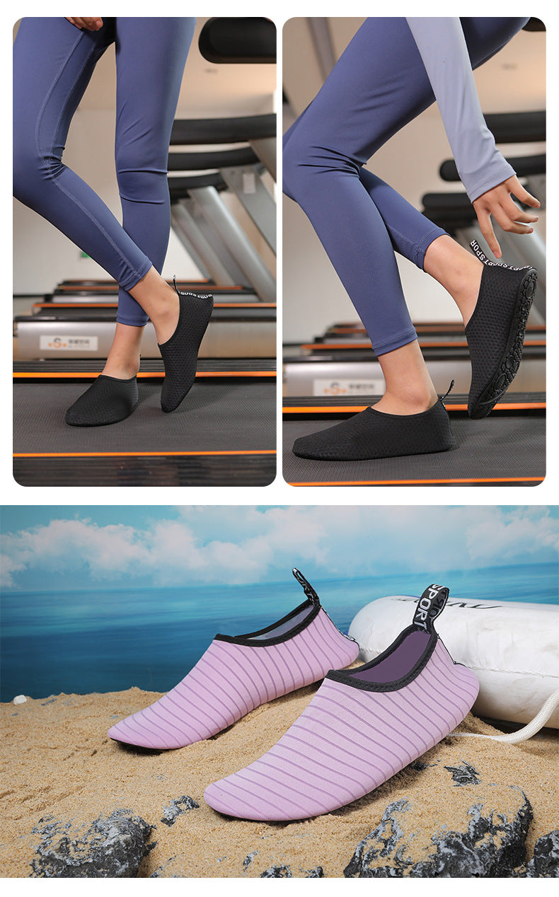 Yoga Shoes Men's and Women's Breathable Soft Bottom Non-Slip Wear-Resistant Rope Skipping Exercise Dance Treadmill Lightweight Indoor Fitness Shoes