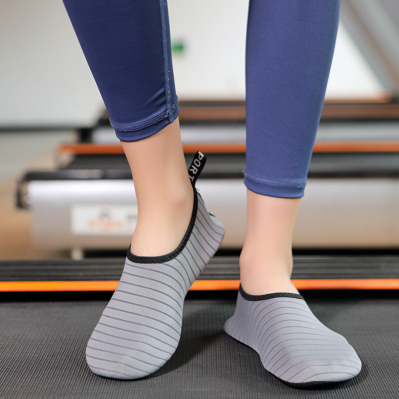 Yoga Shoes Men's and Women's Breathable Soft Bottom Non-Slip Wear-Resistant Rope Skipping Exercise Dance Treadmill Lightweight Indoor Fitness Shoes