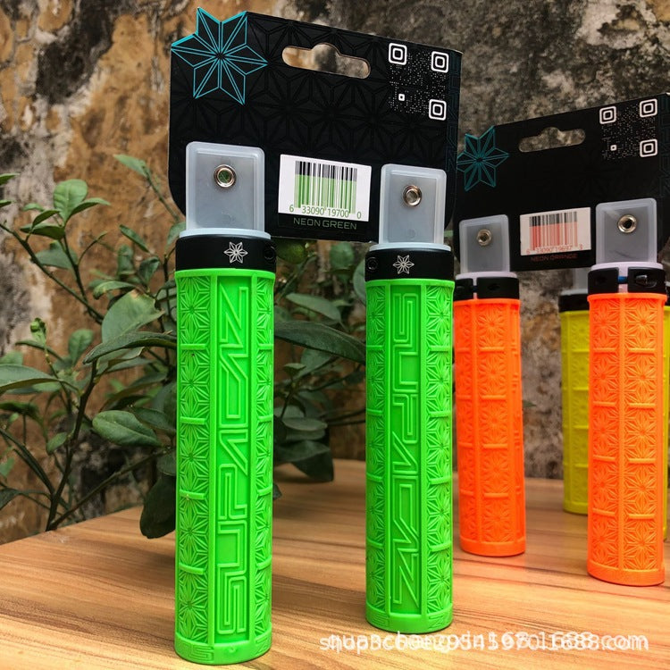 Cross-border wholesale Supacaz chrysanthemum handle set mountain bike silicone handle set off-road single lock shock-absorbing non-slip handle