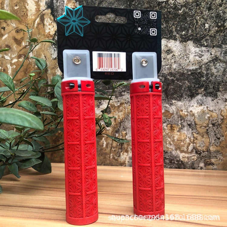 Cross-border wholesale Supacaz chrysanthemum handle set mountain bike silicone handle set off-road single lock shock-absorbing non-slip handle