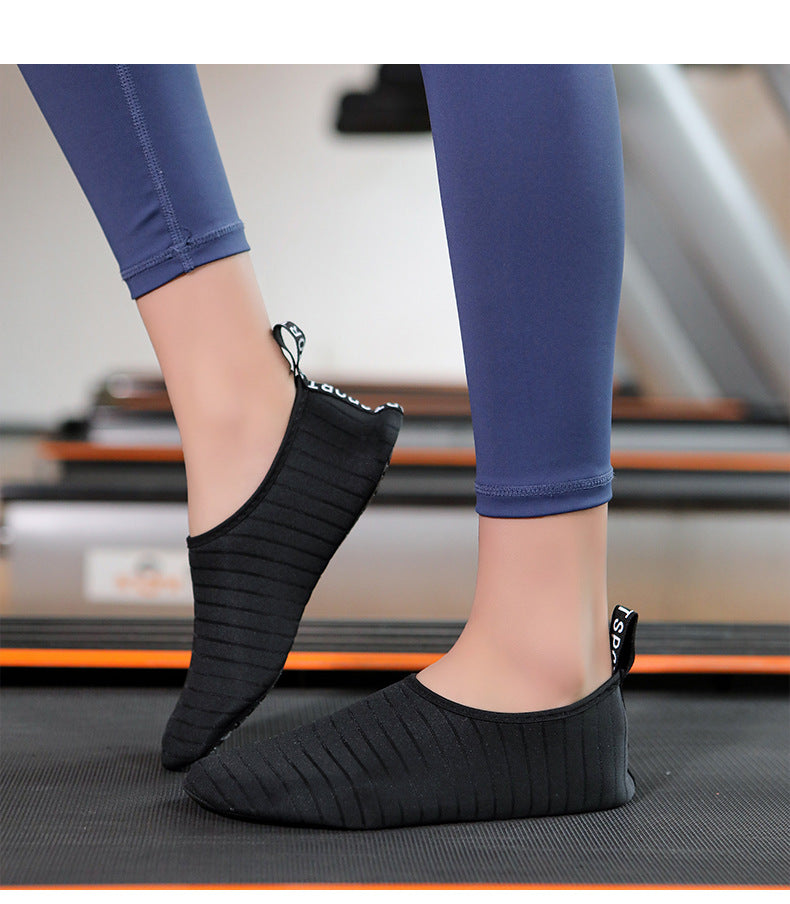 Yoga Shoes Men's and Women's Breathable Soft Bottom Non-Slip Wear-Resistant Rope Skipping Exercise Dance Treadmill Lightweight Indoor Fitness Shoes