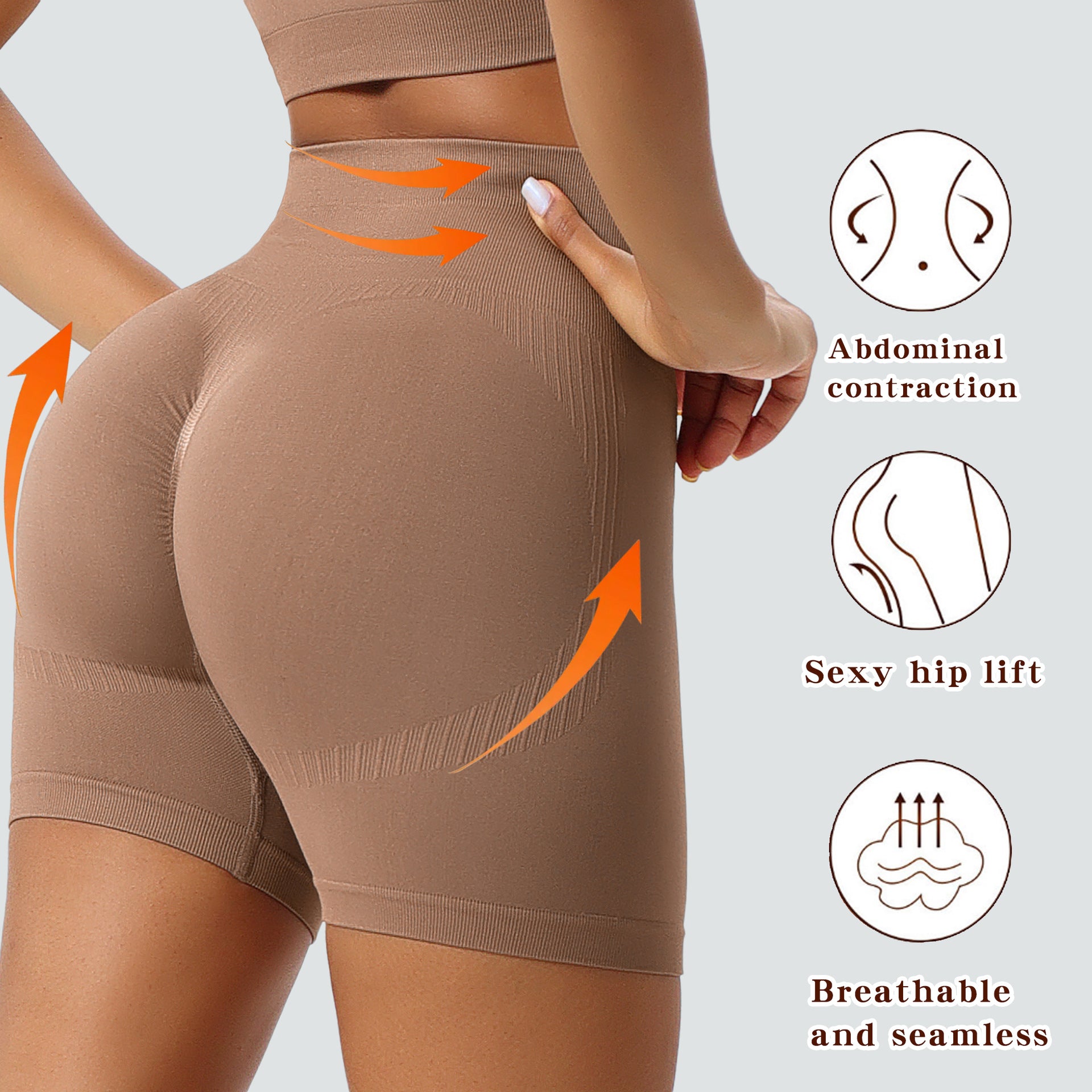Summer Outer Wearing Non-awkward Line Sports Yoga Seamless Hip Lifting Leggings Women's High Waist Hip Abdominal Tucking Pants