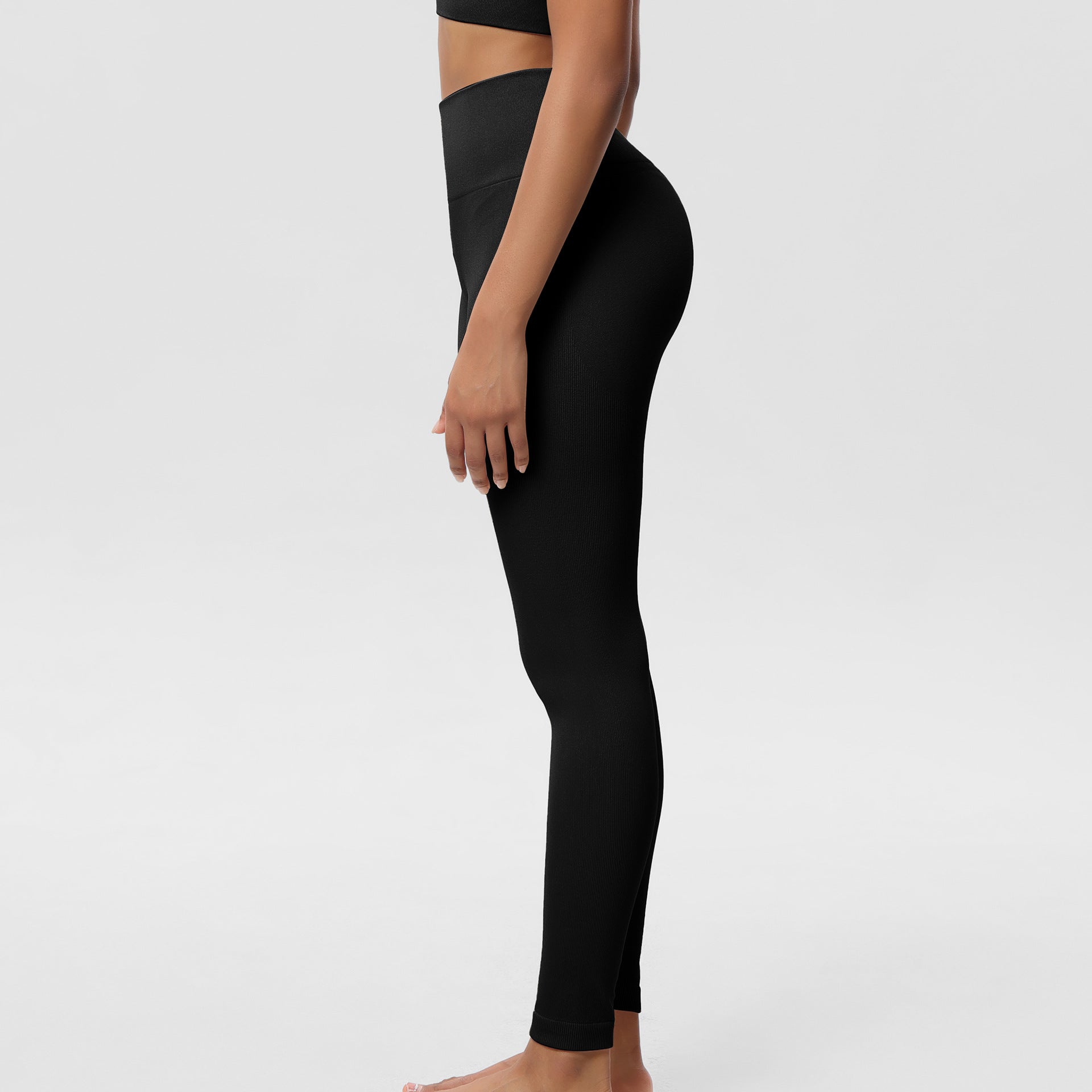 Summer Outer Wearing Non-awkward Line Sports Yoga Seamless Hip Lifting Leggings Women's High Waist Hip Abdominal Tucking Pants