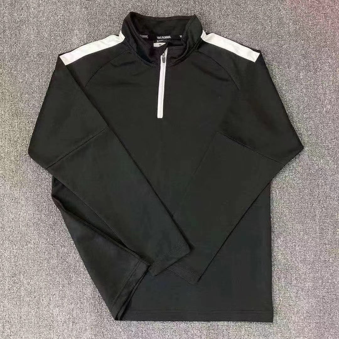 Half-Zipper Training Clothes Men's Long-Sleeved Quick-Dry Running Clothes Sports Track and Field Sports T-Shirt Top Running Fitness Clothes
