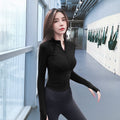 Spring Fitness Clothing Yoga Sports Jacket Women's Thin Slim-Fit Quick-Dry Stand-Up Collar Long-Sleeve Top High-End Fitness Wear