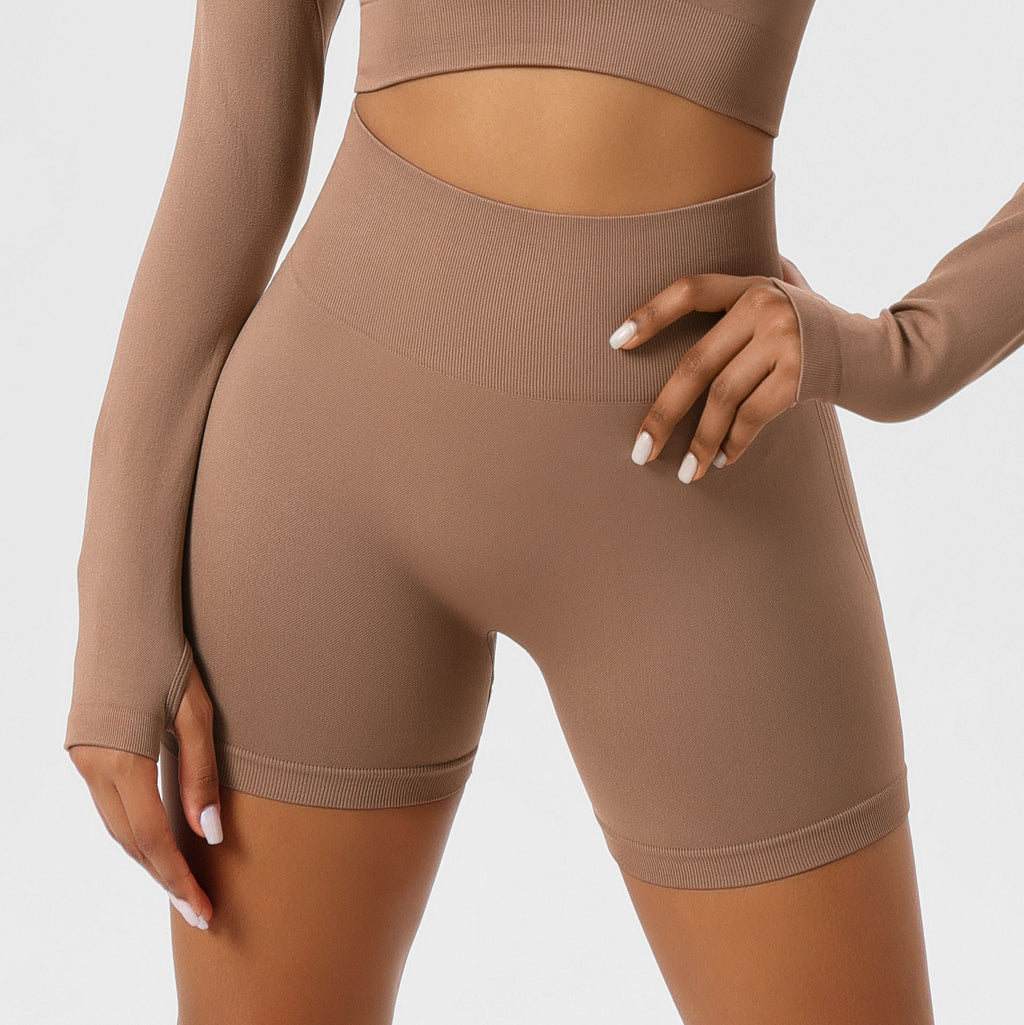Summer Outer Wearing Non-awkward Line Sports Yoga Seamless Hip Lifting Leggings Women's High Waist Hip Abdominal Tucking Pants