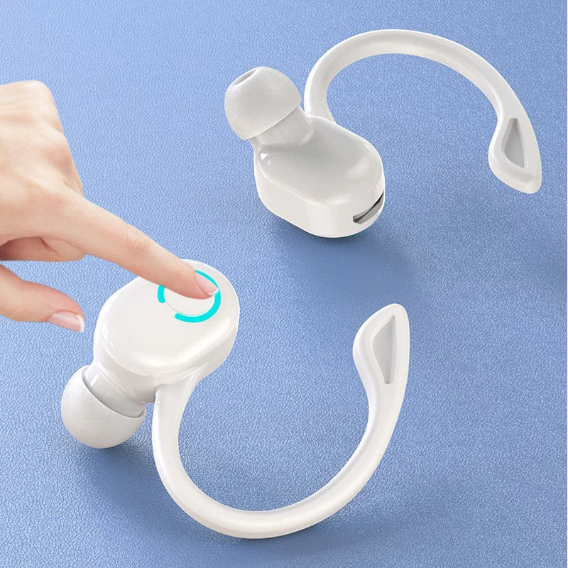 Wireless Sports Single Ear Earphones Headphones Ear Hook Run Earbuds With Mic