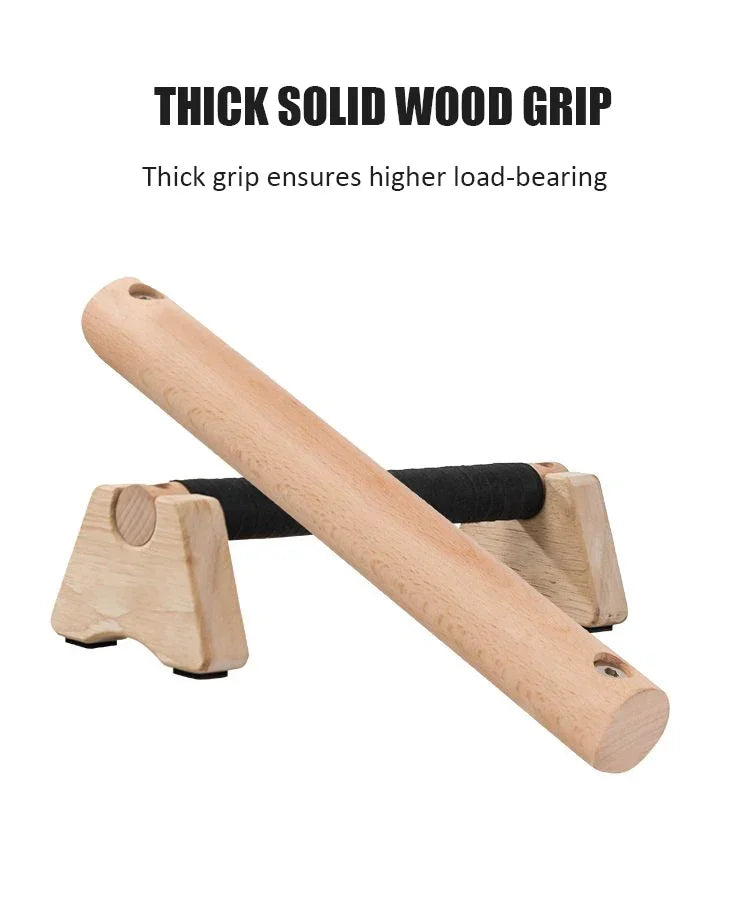 1 Pair Wooden Push-up Bar Stands Gym Push Ups Rack Board Fitness Exercise Body Building Training Handstand Parallel Rod