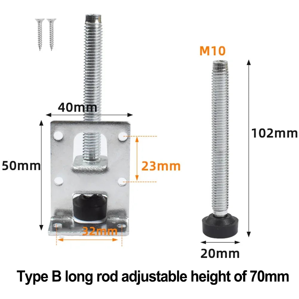 Adjustable Leveling Feet Heavy Duty Height Adjuster Furniture Leveler Foot Leveler Legs For Cabinet Table Workbench