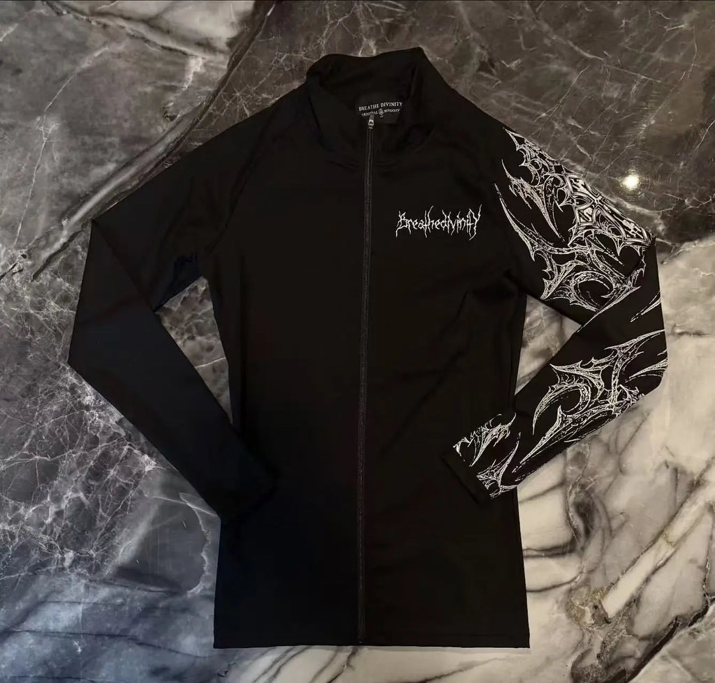 Men'S Gym Plus Size Zipper Printed Jacket， American Style Trendy Sportswear，Gym Bodysuit Fitness Zip-Up Jacket