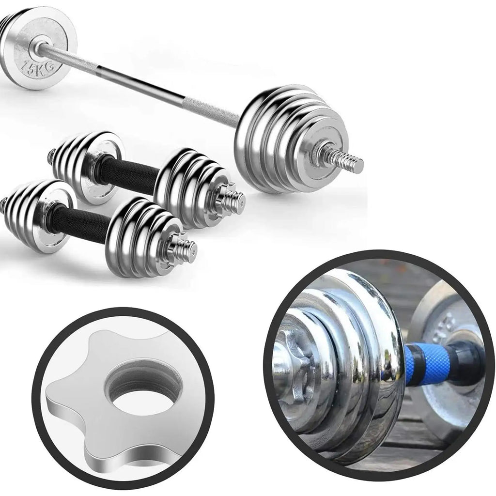2Pcs Barbell Screw Collars Equipment Steel Replacement for 25mm/0.98inch Bars for Workout Outdoor Indoor Fitness Home Gym