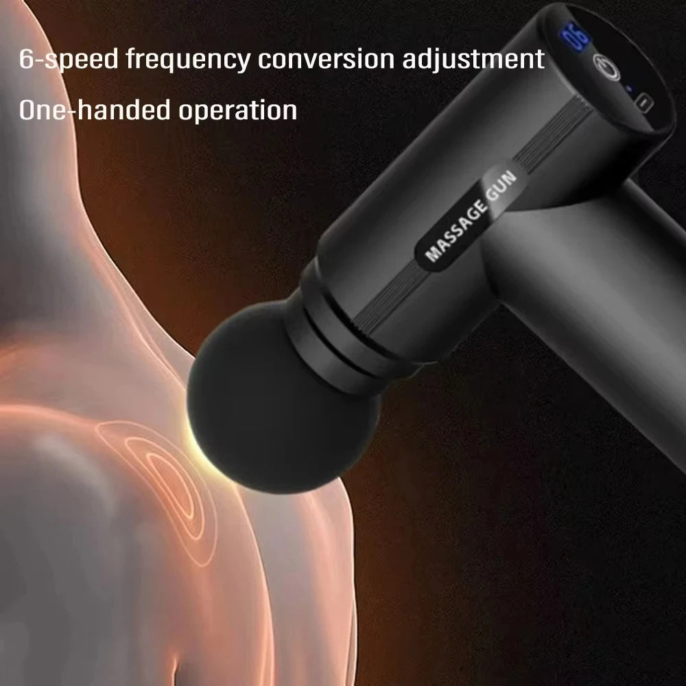 Mini Massage Gun USB Rechargeable Fascia Muscle Relaxation Vibration Body Slimming Fitness Neck Back Pain Relief Device