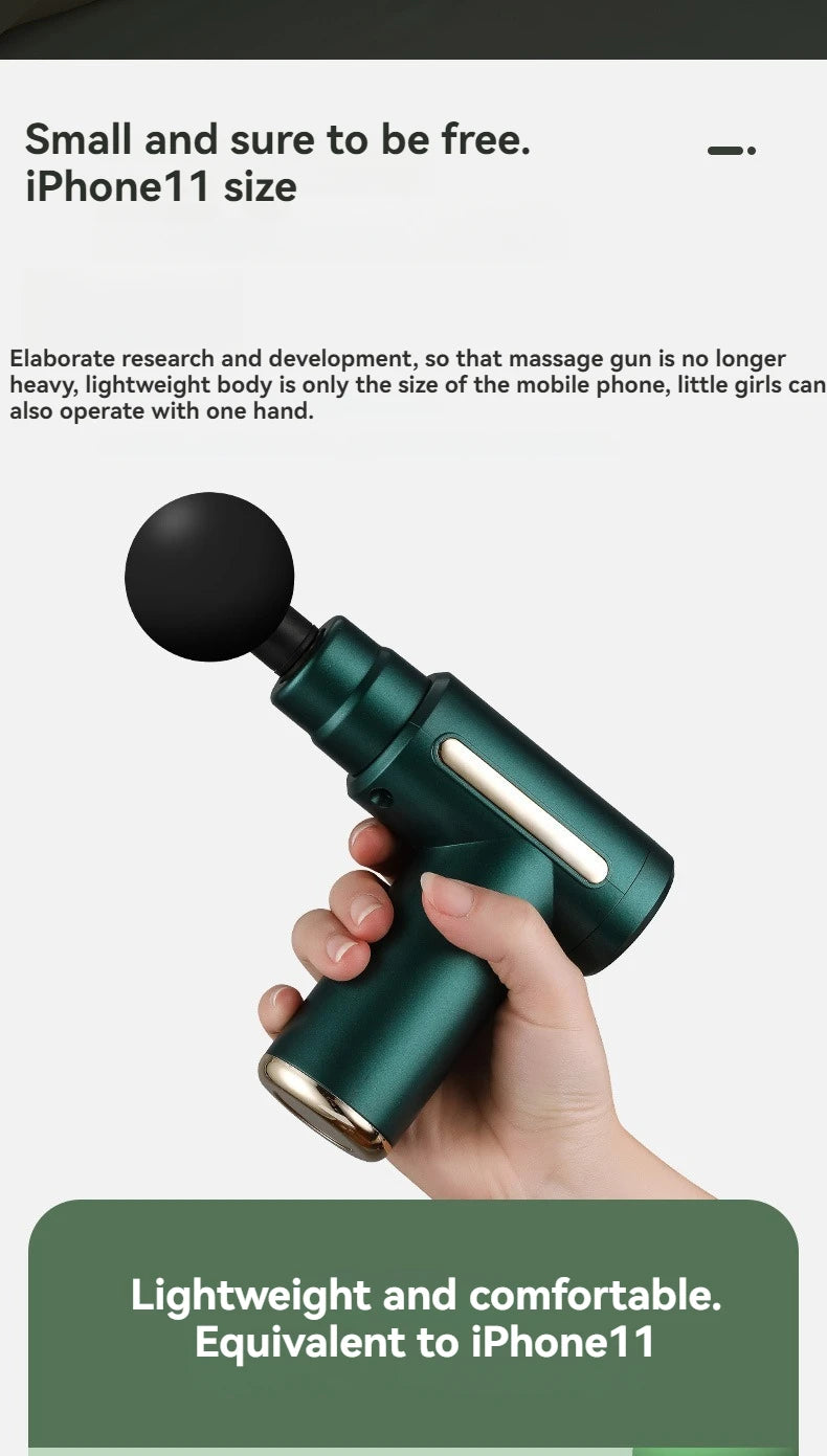 Mini Muscle Massage Gun Portable Deep Handheld Percussion Massager for Body Back Neck And Leg Pain Relief