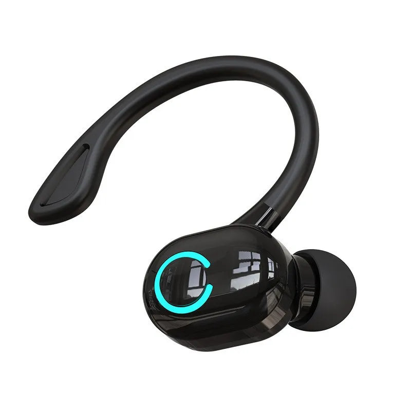 Wireless Sports Single Ear Earphones Headphones Ear Hook Run Earbuds With Mic
