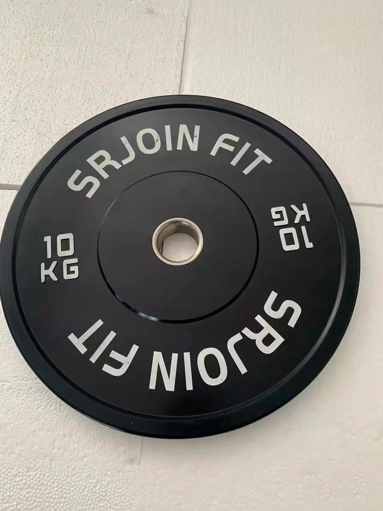 Large Barbell Piece for Gym, Commercial Coated, Weight Lifting, Austria Studio, Three Hole Rubber Bell Piece, 5cm