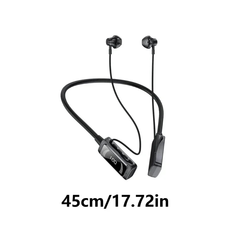Wireless Sports Earbuds Bluetooth-compatible 5.3 Neckband Earphones with Noise Cancelling for Fitness Gym and Biking