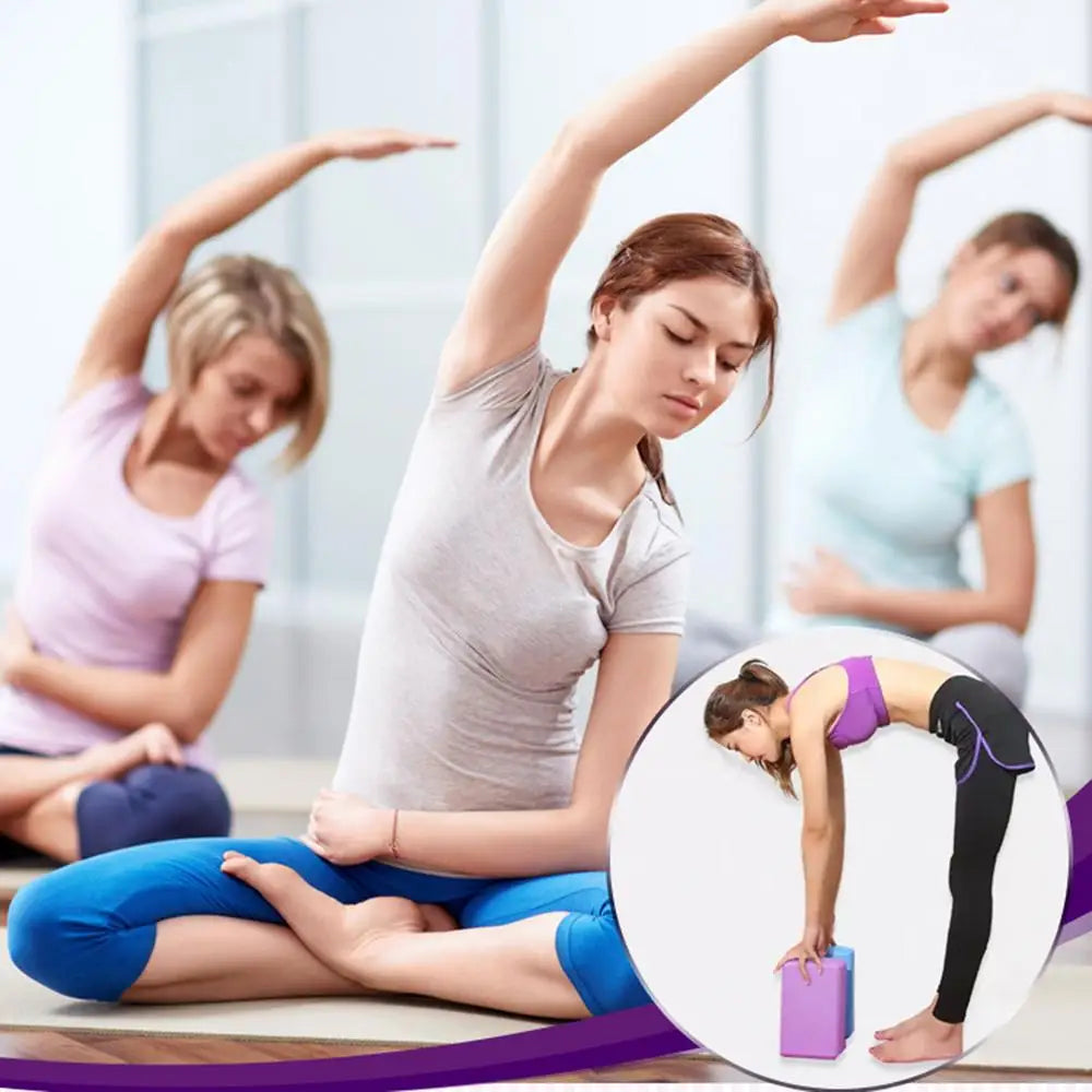 High Density Yoga Blocks Anti-Slip EVA Yoga Brick Foam Blocks Supportive Lightweight Eco Friendly Foam Fitness Yoga Accessories