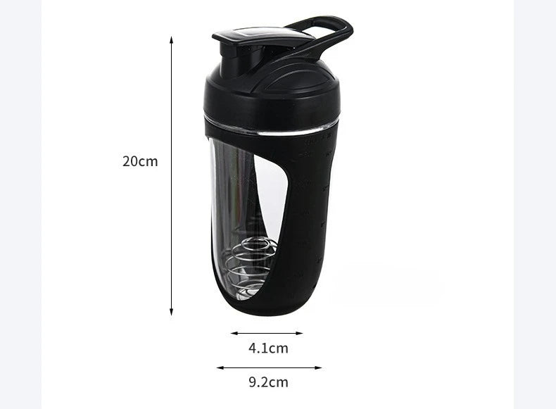 680ml Shaker Bottle Protein Shaker Fitness Bottle Plastic Bottle with Stainless Ball for Fitness Enthusiasts Athletes Sports Cup