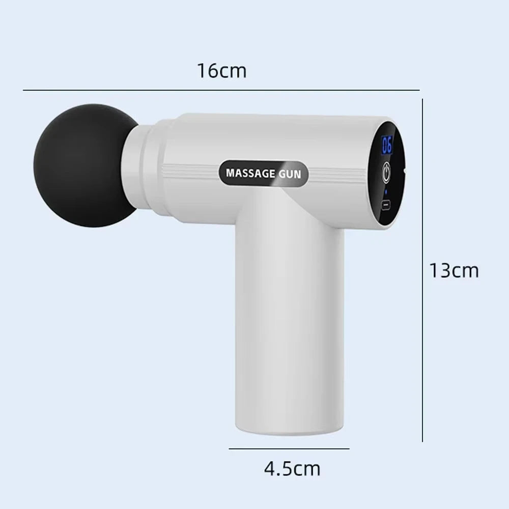Mini Massage Gun USB Rechargeable Fascia Muscle Relaxation Vibration Body Slimming Fitness Neck Back Pain Relief Device