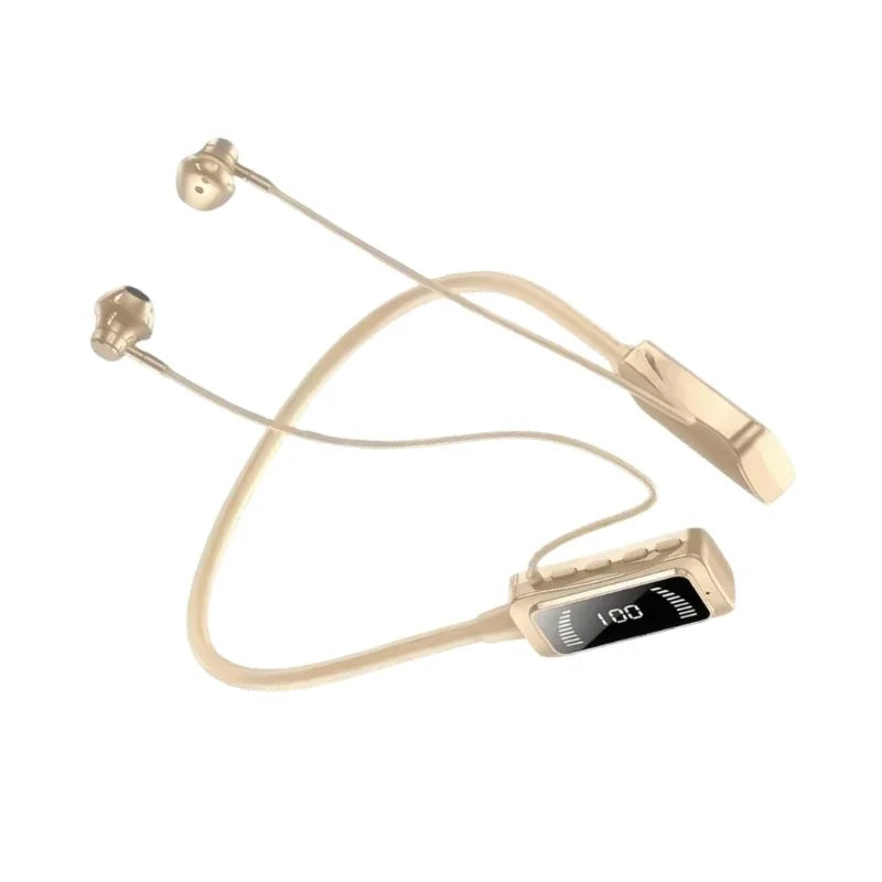 Wireless Sports Earbuds Bluetooth-compatible 5.3 Neckband Earphones with Noise Cancelling for Fitness Gym and Biking
