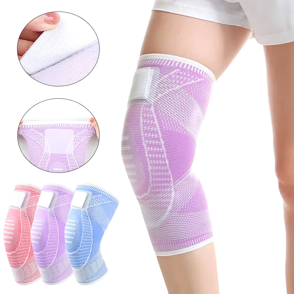 1PCS Knee Brace Compression Sleeve with Strap,Knee Support Braces for Women & Men Knee Pain Relief,Knee Sleeves for Arthritis