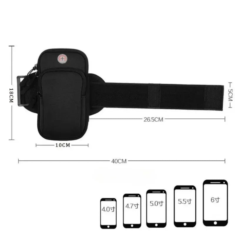 Running Armband Phone Holder with Headphone Jack Neoprene Waterproof for Gym Workout Hiking Outdoor Sports