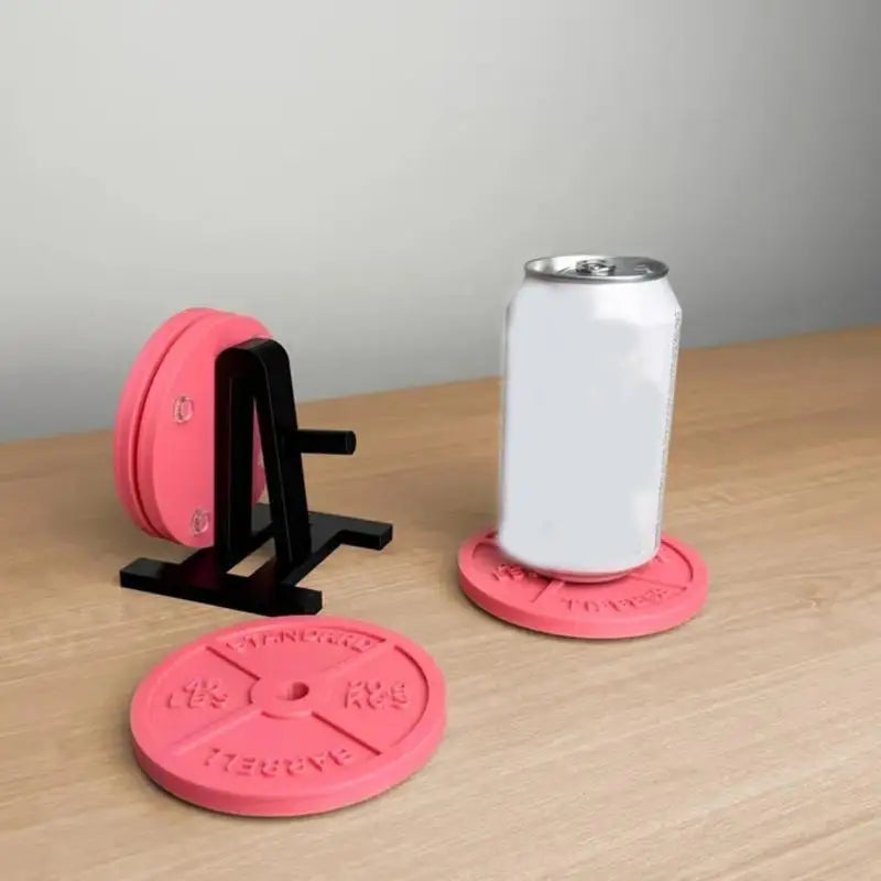 Barbell Bumper Plate Weight Plate ABS Cup With Storage Stand To Keep Table Organized M4YD