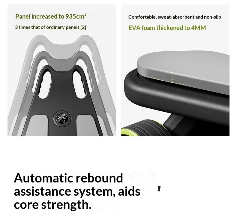 Ab Roller With Elbow Support Ab Roller Board Core Workout Machine With 4 Wheels Mini Pilates Reformer For Home Gym With Knee Pad