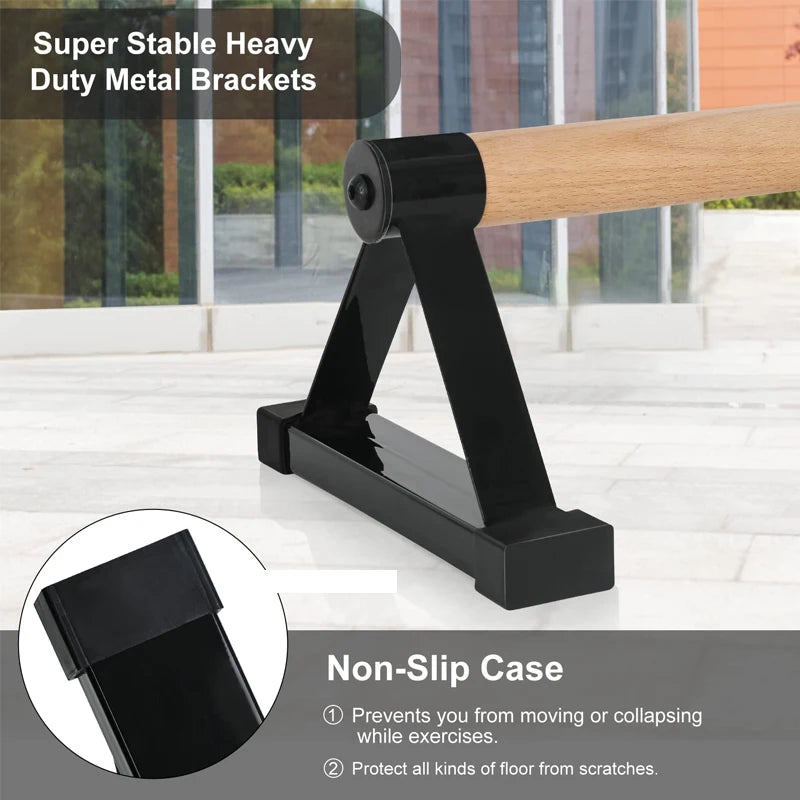 Solid Wood Push Up Board – Anti-Slip Calisthenics Stand for Home Gym Strength Training