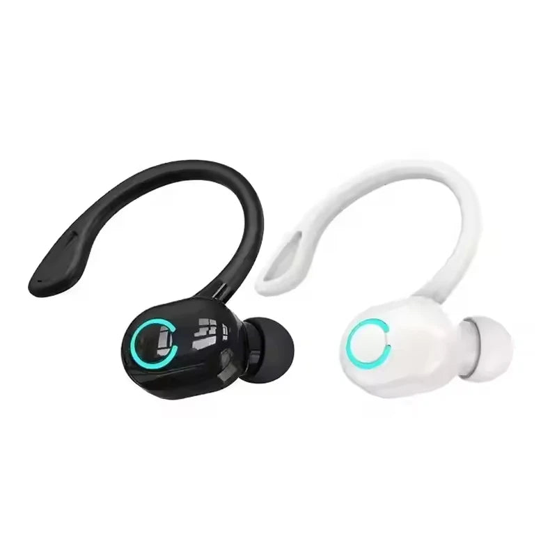 Wireless Sports Single Ear Earphones Headphones Ear Hook Run Earbuds With Mic