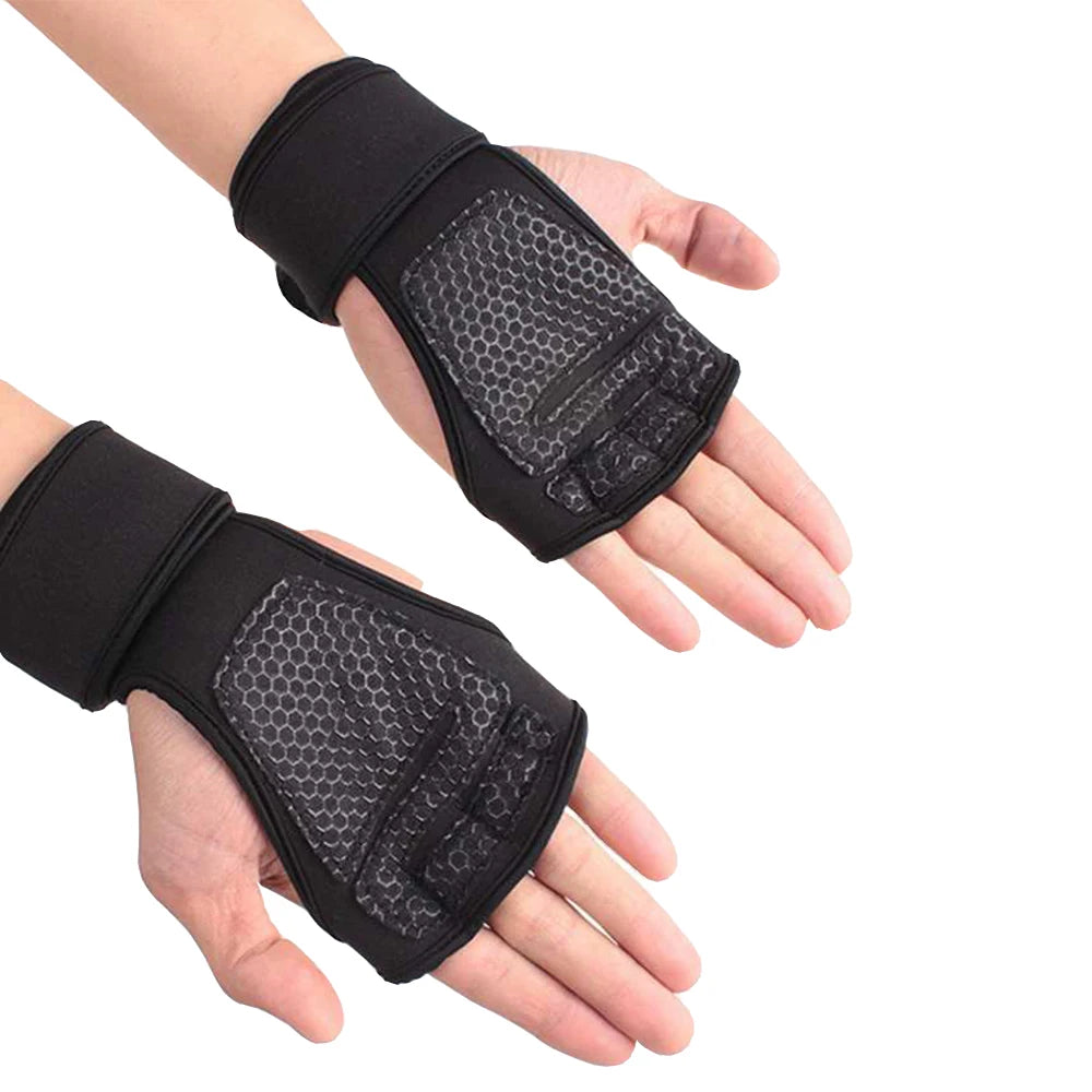 Gym Gloves with Wrist Wrap, Full Protection, Super Breathable Weight Lifting Workout Gloves Exercise Cross Training Cycling