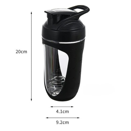 680ml Shaker Bottle Protein Shaker Fitness Bottle Plastic Bottle with Stainless Ball for Fitness Enthusiasts Athletes Sports Cup