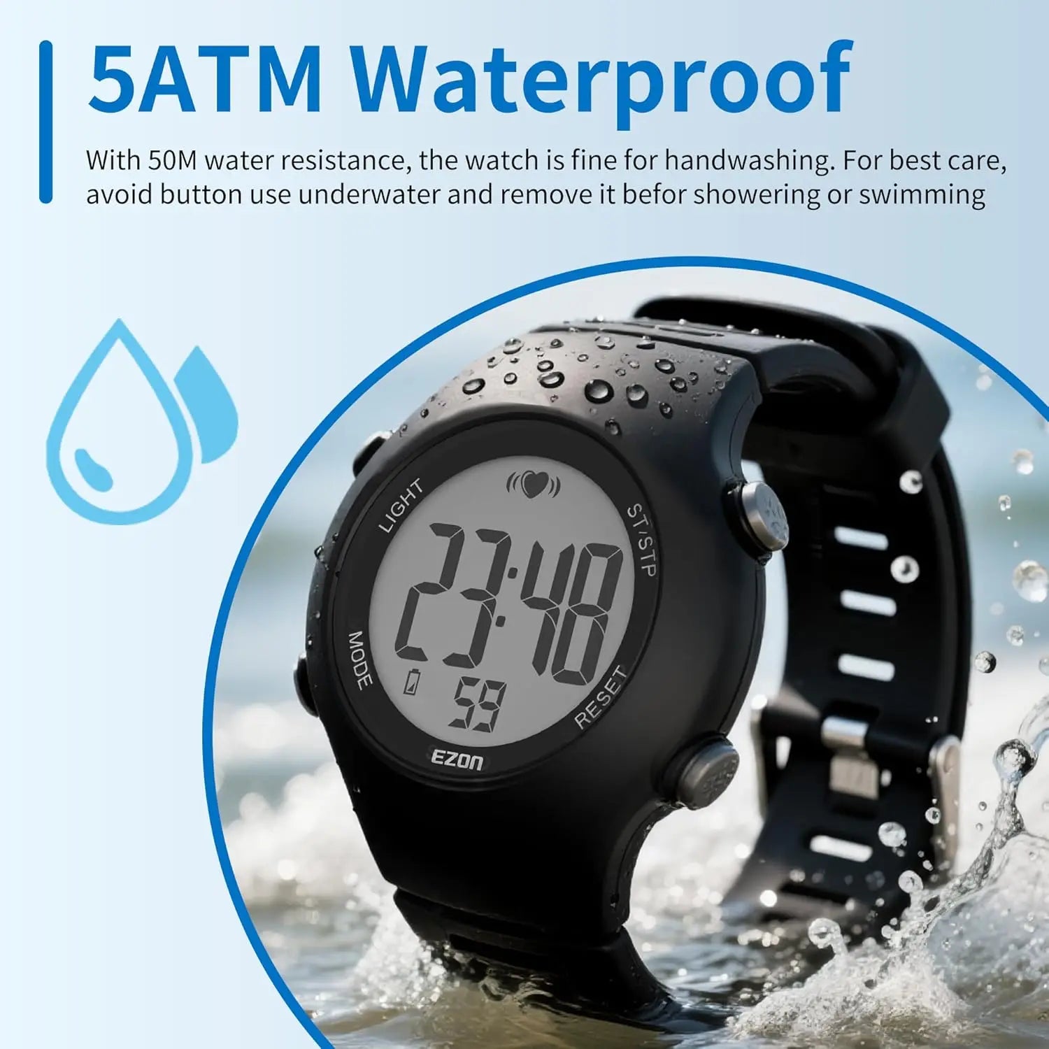Heart Rate Monitor Men Women Outdoor Running Cycling Sports Digital Watches With Chest Strap Fitness Sensor Counter