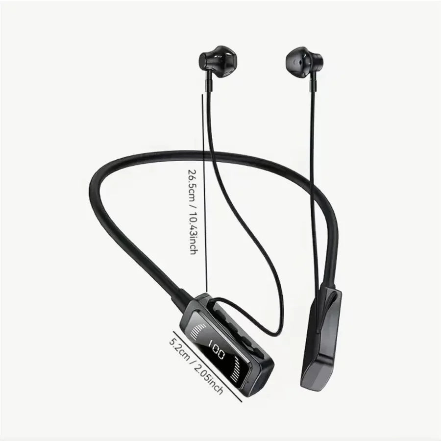 Wireless Sports Earbuds Bluetooth-compatible 5.3 Neckband Earphones with Noise Cancelling for Fitness Gym and Biking