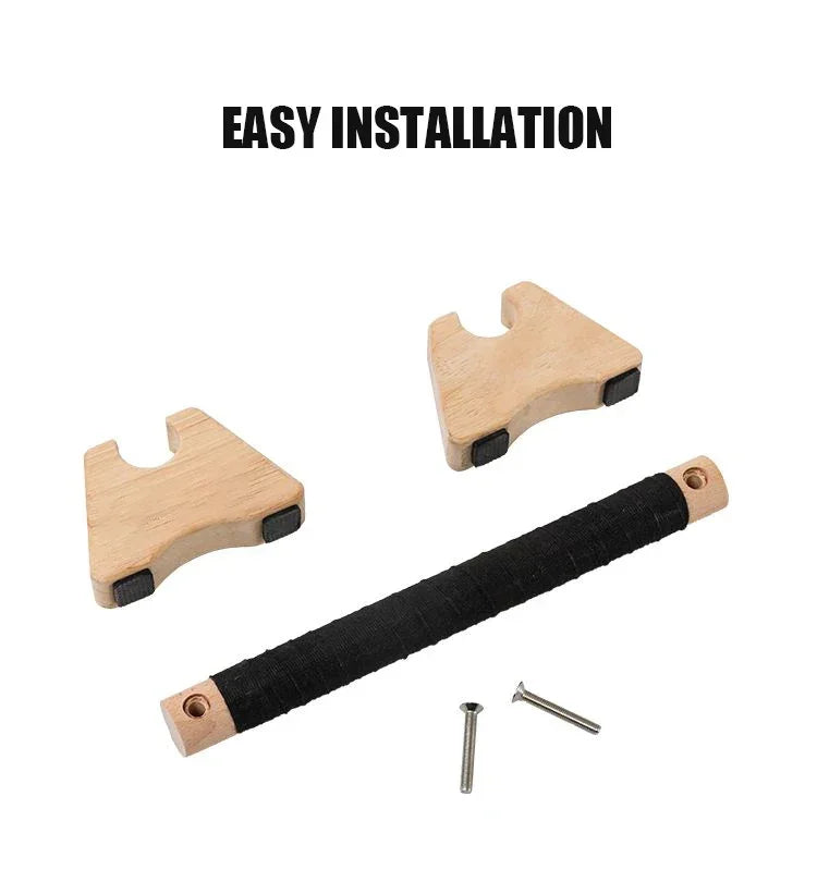1 Pair Wooden Push-up Bar Stands Gym Push Ups Rack Board Fitness Exercise Body Building Training Handstand Parallel Rod