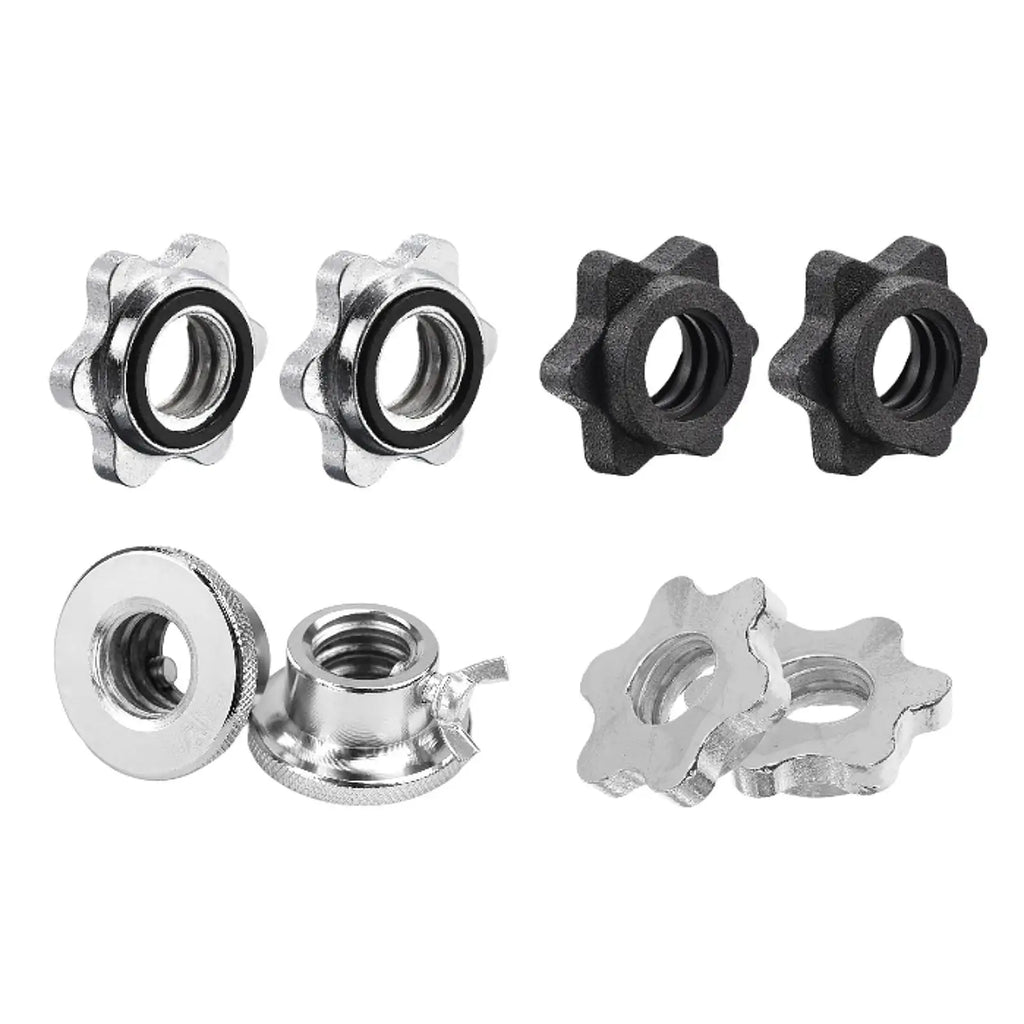 2Pcs Barbell Screw Collars Equipment Steel Replacement for 25mm/0.98inch Bars for Workout Outdoor Indoor Fitness Home Gym