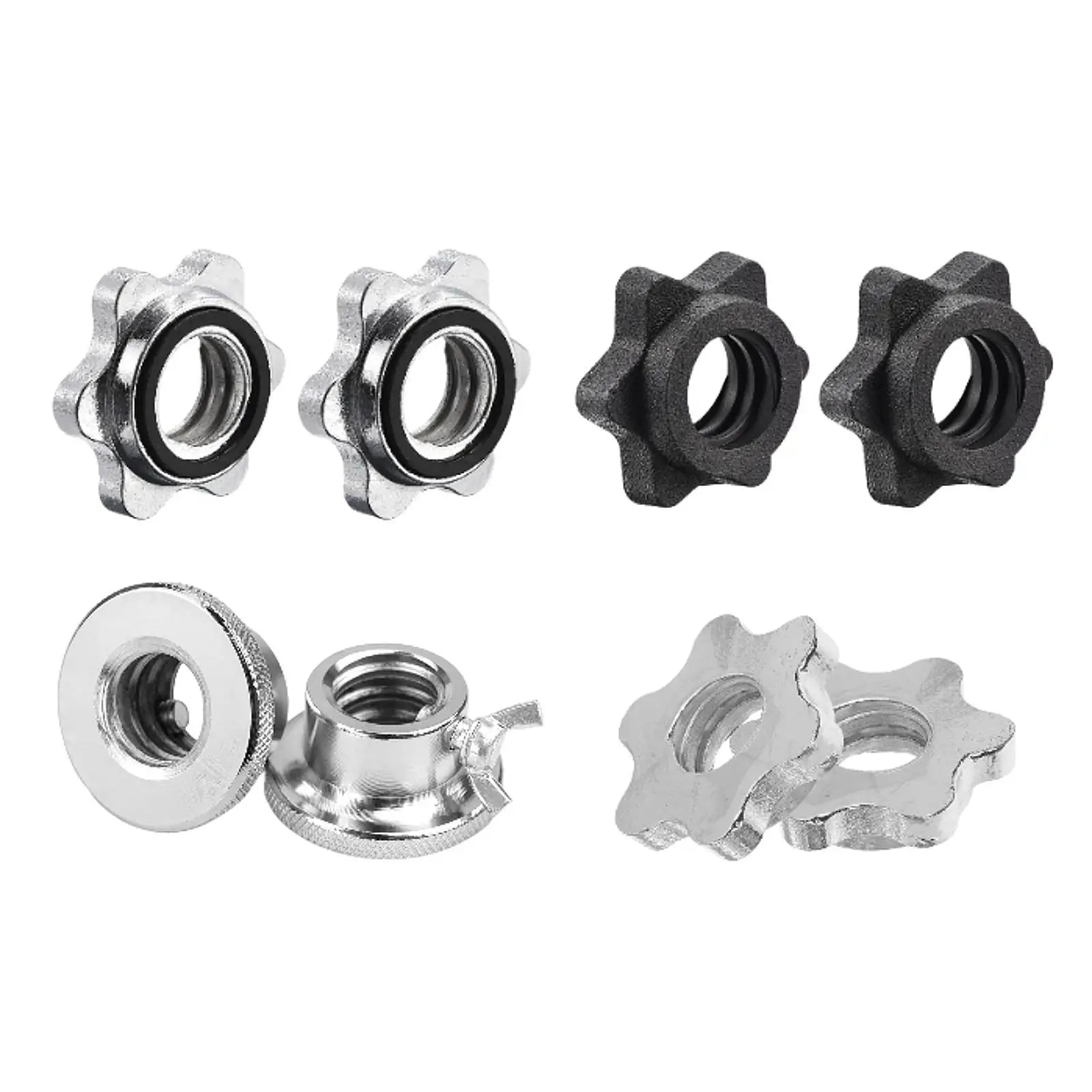 2Pcs Barbell Screw Collars Equipment Steel Replacement for 25mm/0.98inch Bars for Workout Outdoor Indoor Fitness Home Gym
