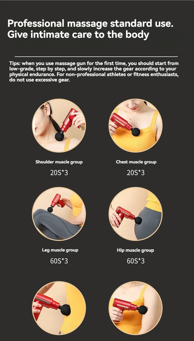 Mini Muscle Massage Gun Portable Deep Handheld Percussion Massager for Body Back Neck And Leg Pain Relief