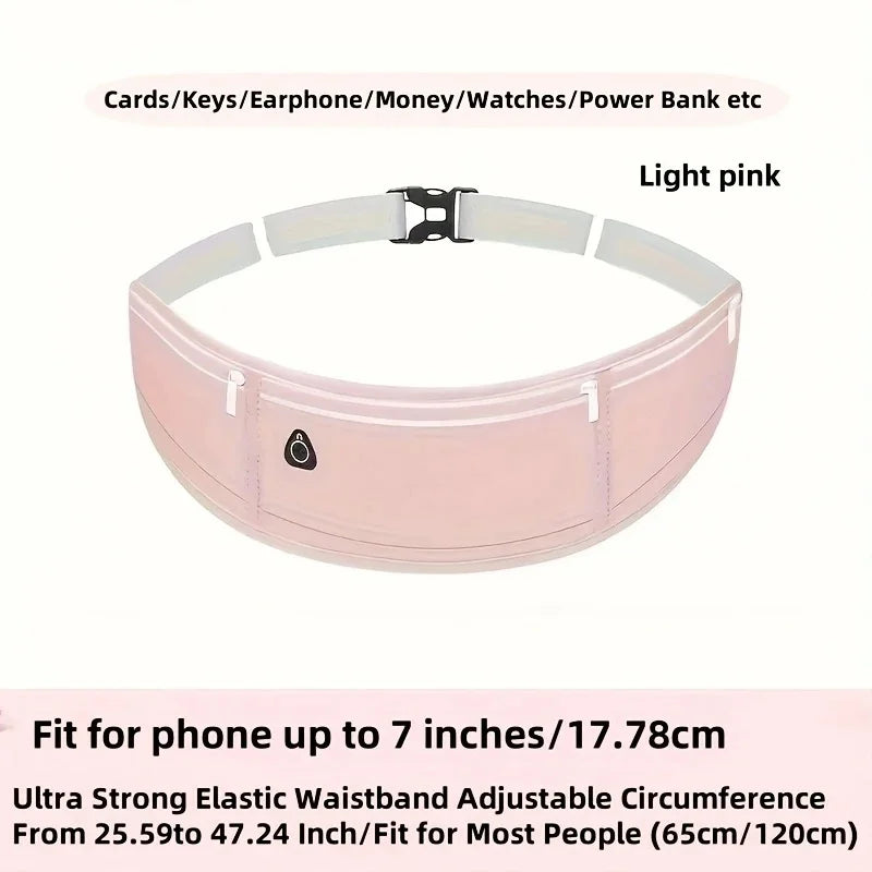 Running Waist Bag Men Women Invisible Elastic Running Belt Multifunction Sports Mobile Phone Waist Belt Bag Gym Fitness Marathon