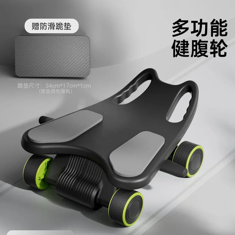 Ab Roller With Elbow Support Ab Roller Board Core Workout Machine With 4 Wheels Mini Pilates Reformer For Home Gym With Knee Pad