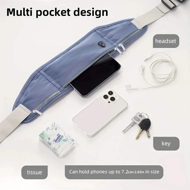 Running Waist Bag Men Women Invisible Elastic Running Belt Multifunction Sports Mobile Phone Waist Belt Bag Gym Fitness Marathon