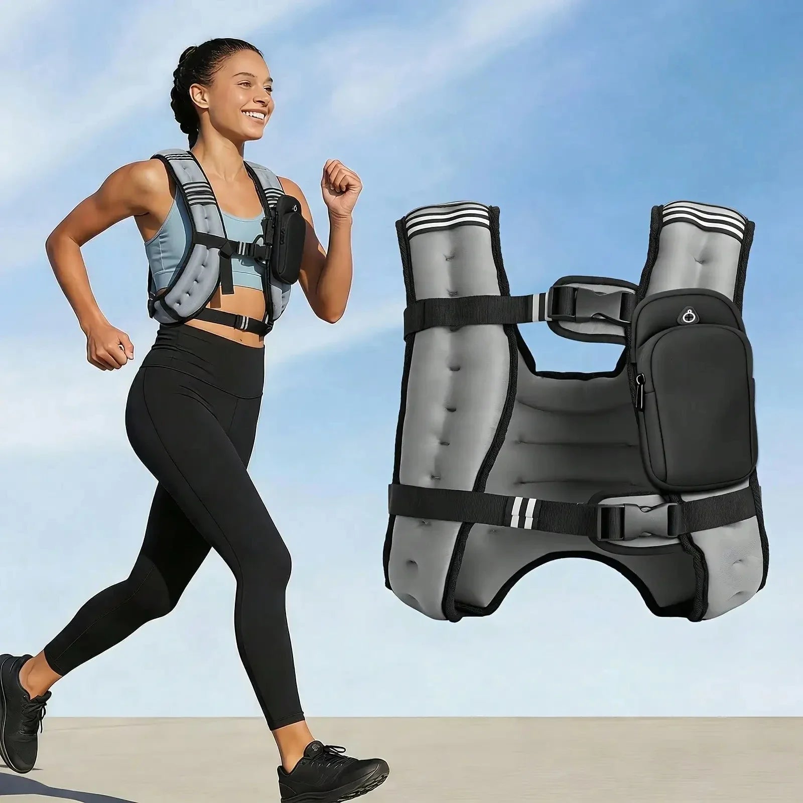 Cooling Breathable Weighted Vest for Men Women, 5kg load design, suitable for walking, fitness and daily cardio training