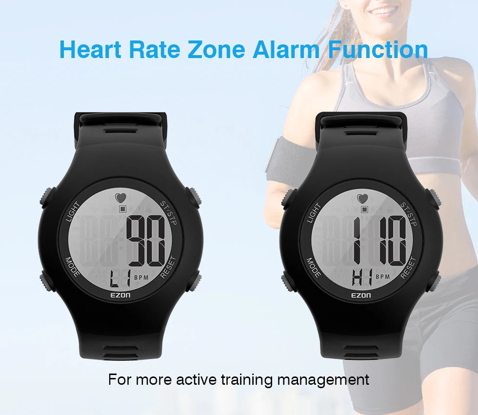 Heart Rate Monitor Men Women Outdoor Running Cycling Sports Digital Watches With Chest Strap Fitness Sensor Counter