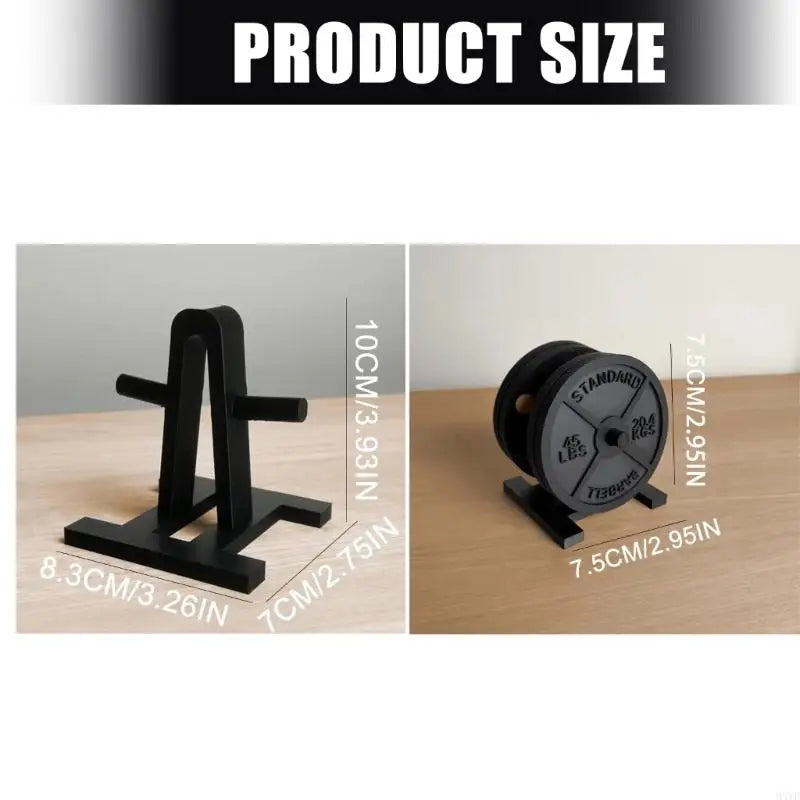 Barbell Bumper Plate Weight Plate ABS Cup With Storage Stand To Keep Table Organized M4YD