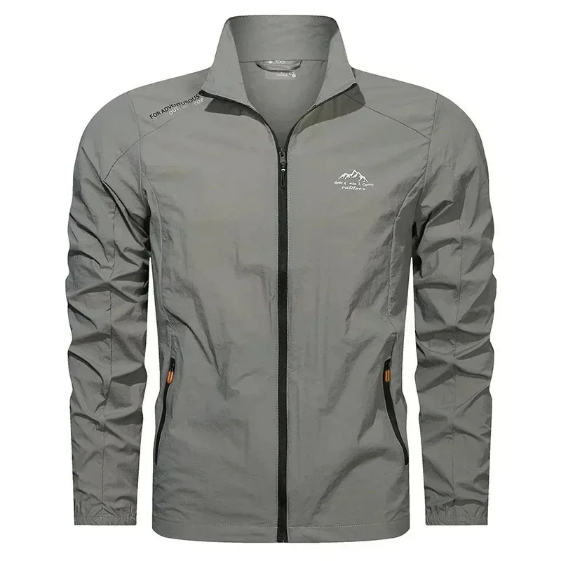 UPF100+ Men Summer Windbreaker Zip Pockets Uv Sun Protection Jackets Breathable Ultra-light Clothes Outdoor Skin Thin Coats Camp