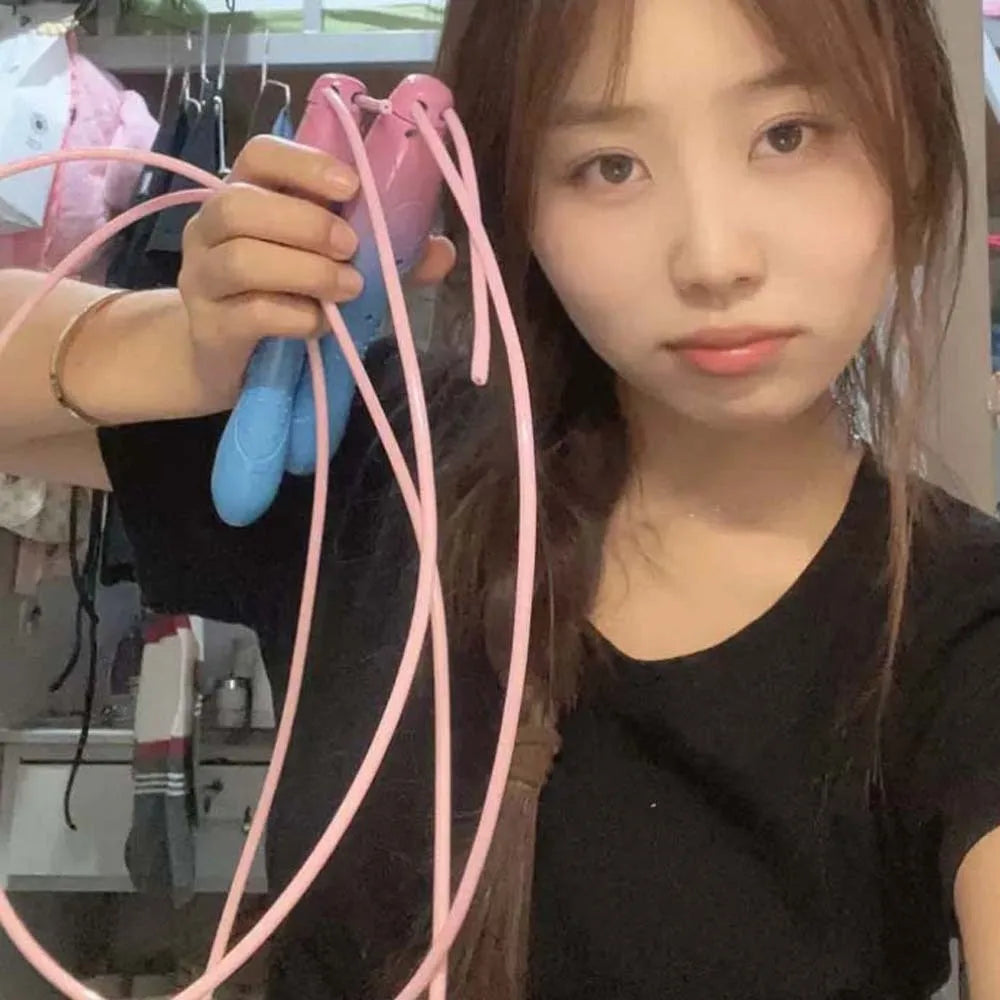 Non-slip Handle Counting Rope Skipping 2.8M Length Adjustable Jump Rope with Counter Alloy ABS Fitness Jump Rope Weight Loss