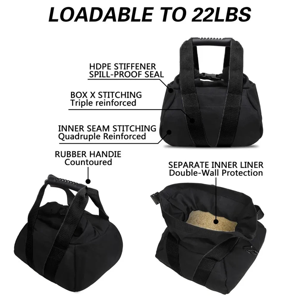 1PCS Soft Kettlebell Sand Kettlebell - Kettlebells Adjustable Sand Bag Workout - Sandbags for Working and Weight Training