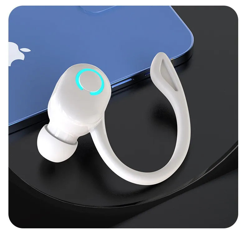 Wireless Sports Single Ear Earphones Headphones Ear Hook Run Earbuds With Mic